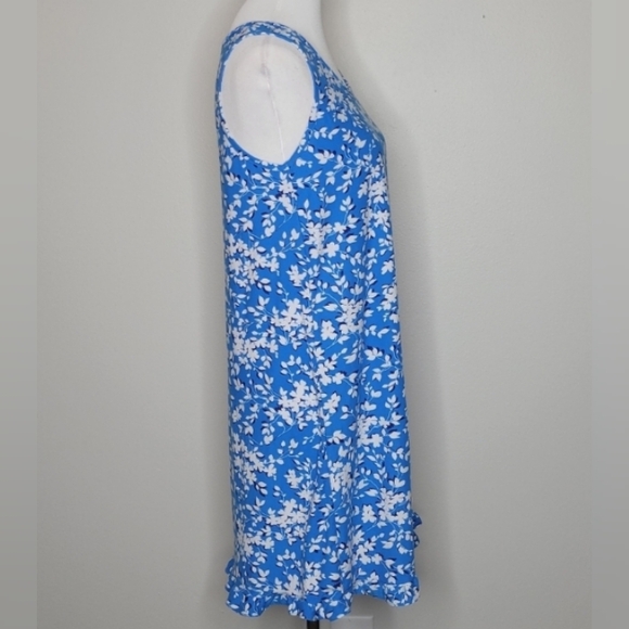 Draper James Floral Ruffle Nightie Blue Shadow Size S/M - Picture 6 of 7